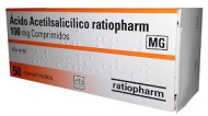 cido Acetilsaliclico Ratiopharm MG, 500 mg x 20 comp