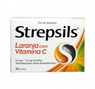 Strepsils Laranja com Vitamina C 24 Pastilhas