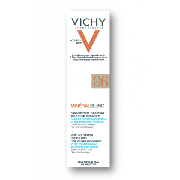 Vichy Minralblend Fond de Teint Hidratante Fixao Fresca 16H - Tom Ocher 06