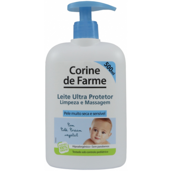 Corine De Farme Leite Hidratante Ultra Protetor Limpeza e Massagem Corine De Farme 500ml
