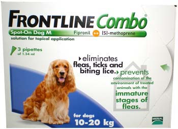 Frontline Combo Sol Cão 10-20kg 1,34mlx3