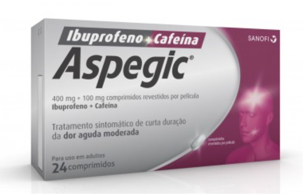 Aspegic , 400 mg + 100 mg Blister 24 Unidade(s) Comp revest pelic