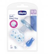 Chicco Pack Physio Soft Chupeta + Clip c/ Corrente Azul 16-36M