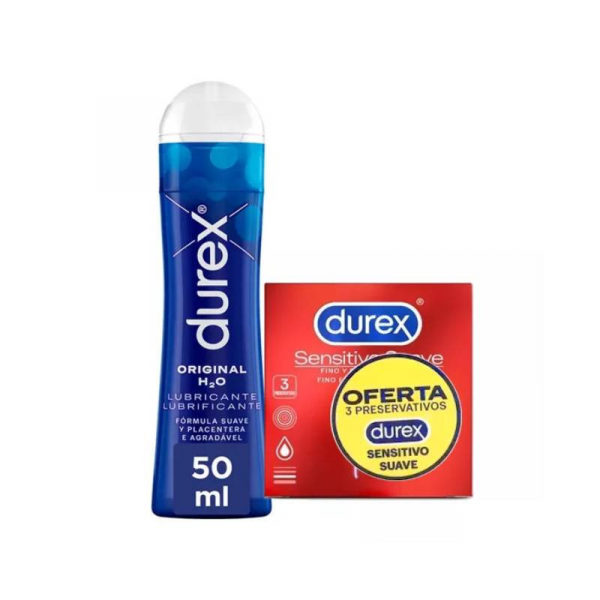 Durex Original Lubrificante 50Ml+Oferta Durex Sensitive Preservativo X3