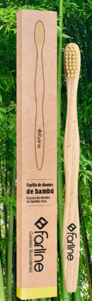 Farline Esc Dentes Bambu Amarela