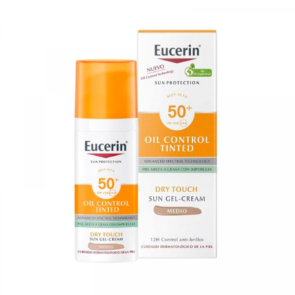 Eucerin Sun Oil-Control Tinted Gel-Creme SPF50+ Tom Mdio 50ml