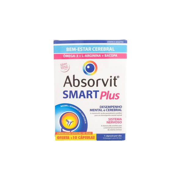 Absorvit Smart Plus Cápsulas 30 Unidade(s) com Oferta de Cápsulas 10 Unidade(s)