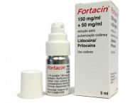 Fortacin, 150/50mg/mL-5mL x 1 sol pulv cut