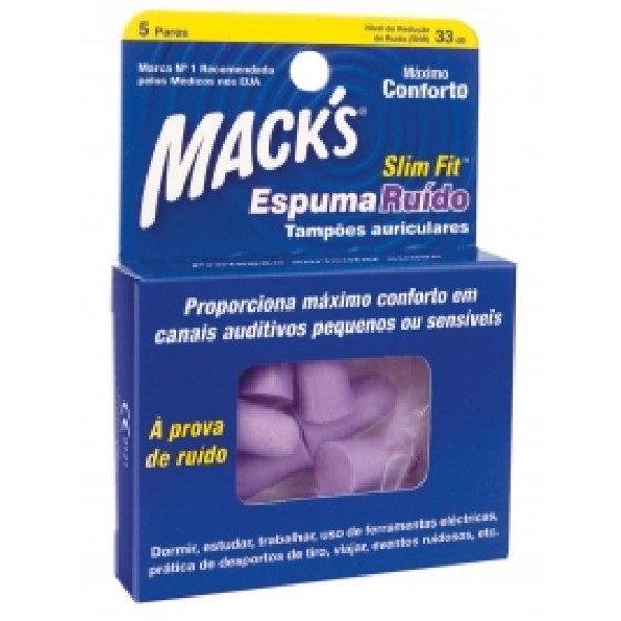 Mack\'s Tampes Auriculares Espuma Rudo Slim Fit X 5