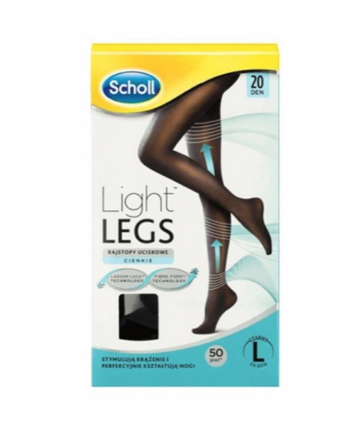 Scholl Light Legs Collant Compresso 20Den Preto XL