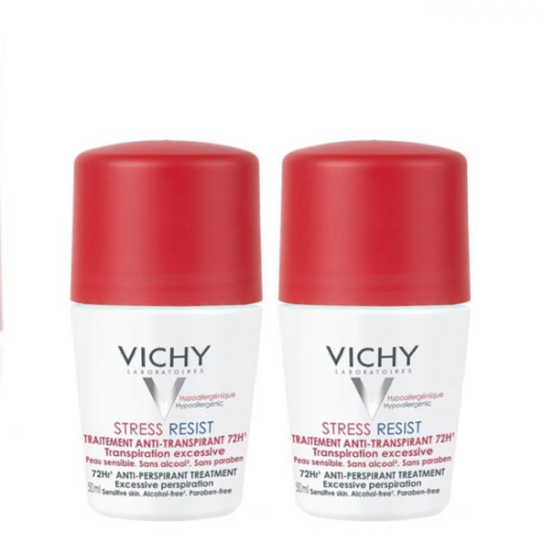 Vichy Duo Desodorizante antitranspirante stress resist tratamento intensivo 72h 2 x 50 ml com Desconto de 4,5