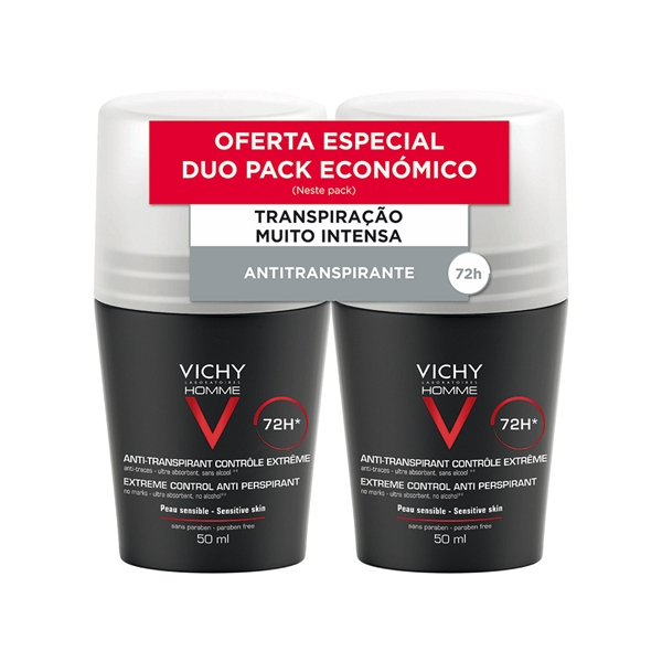 Vichy Homme Duo Deo Roll On 72h+